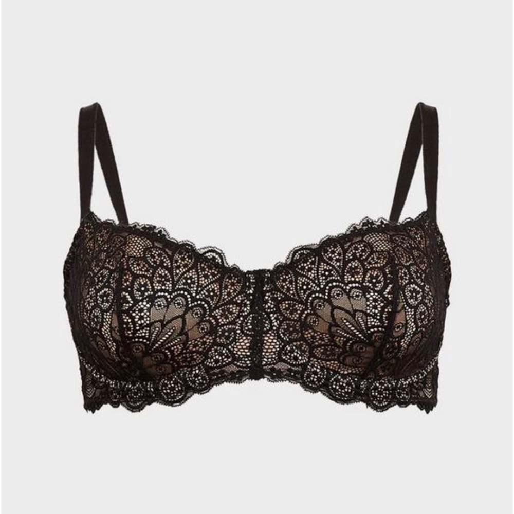 Torrid Balconette Unlined Peacock Lace Straight Back Bra